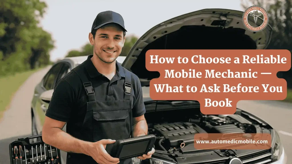 How to Choose a Reliable Mobile Mechanic — What to Ask Before You Book